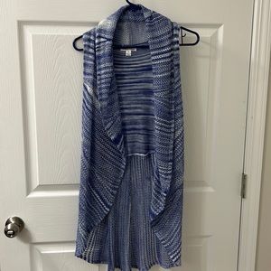 John Paul Richard small crochet blue vest